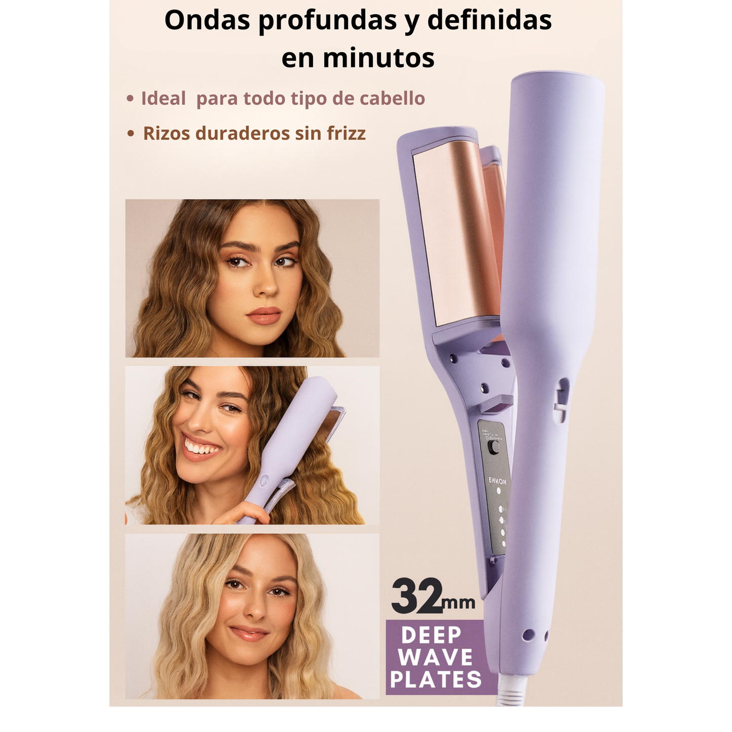 Rizador de pelo de 32 mm
