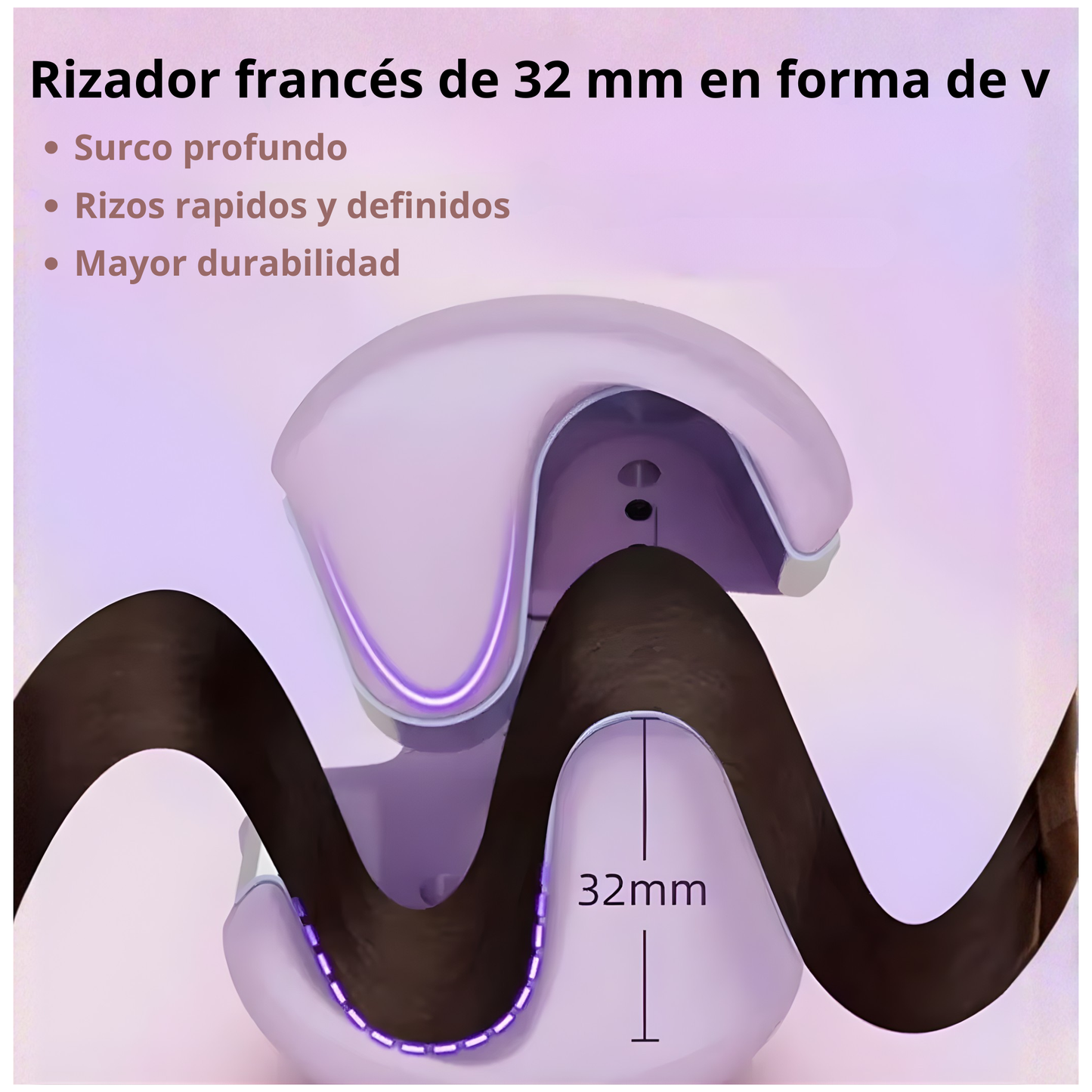 Rizador de pelo de 32 mm